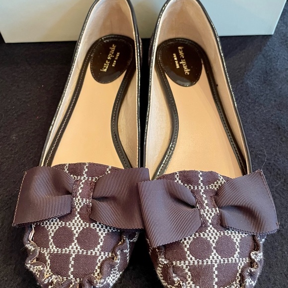 Kate Spade logo print and bow loafers - Picture 2 of 5